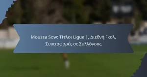 Moussa Sow: Τίτλοι Ligue 1, Διεθνή Γκολ, Συνεισφορές σε Συλλόγους